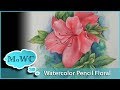 Azalea Floral Painting with Watercolor Pencil