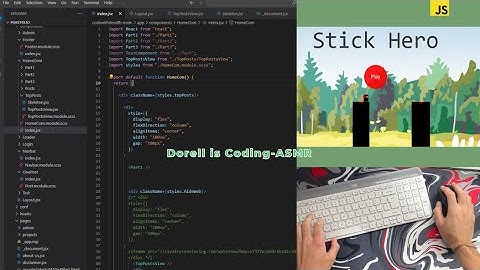 ASMR Programming -Stick Hero Game Coding | No Talking