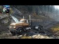 GMC MH9500 Truck - Metal and Wood Planks Delivery | SnowRunner | Logitech G29 Steering Gameplay