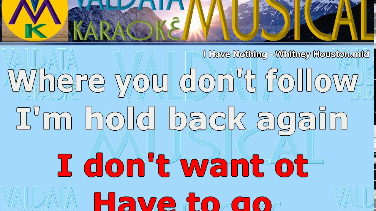 I Have Nothing Whitney Houston Karaoke YouTube I have nothing whitney houston karaoke youtube