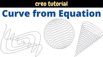 Creo tutorial | Curve from equation command