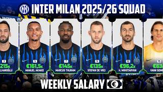 Famous INTER MILAN PLAYERS WEEKLY SALARIES - 2025/26 SQUAD Wealth