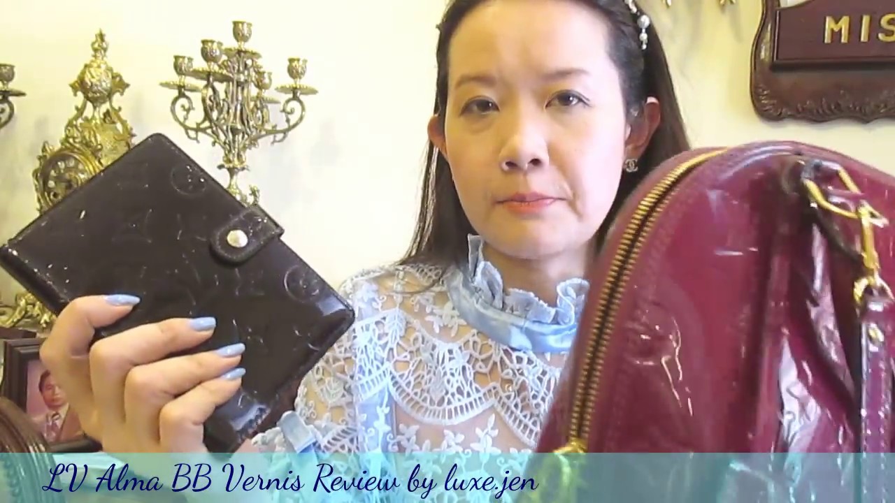Louis Vuitton LV Alma BB in vernis magenta review and what fits! - YouTube