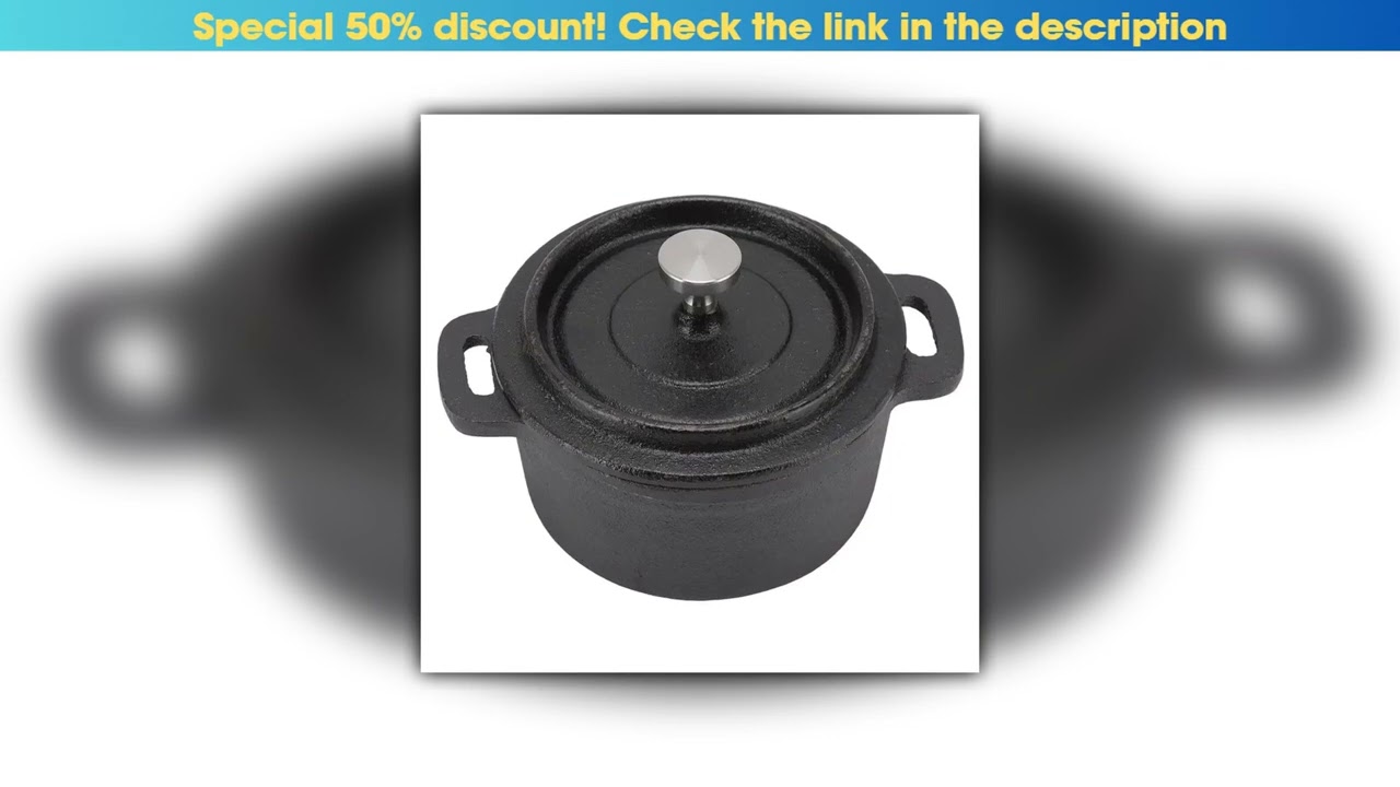 Unboxing Y50A-Dutch Oven Cast Iron Pot With Lid Double Layer Traditional Thick Design With Handle F
