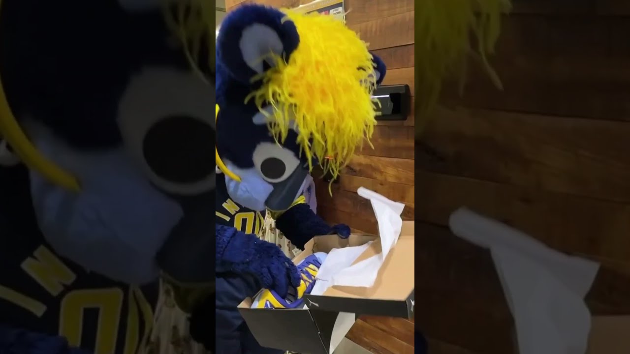 Tyrese Haliburton Gifted Indiana Pacers Mascot Boomer Special PEs For Birthday 