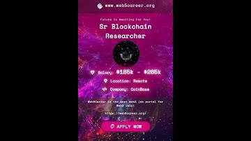Sr Blockchain Researcher $185k - $265k Remote at CoinBase | Web3 Jobs, Crypto Jobs | Web5career.org