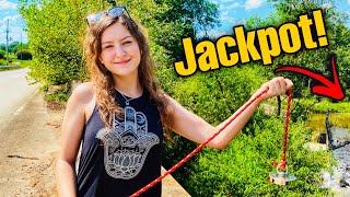 My Girlfriend Hit The Biggest Magnet Fishing Jackpot & You Won't Believe What She Found!