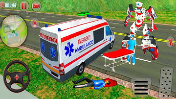 Ambulance Robot Car Transform #7 - Doctor Hero Flying Robot Rescue - Android GamePlay