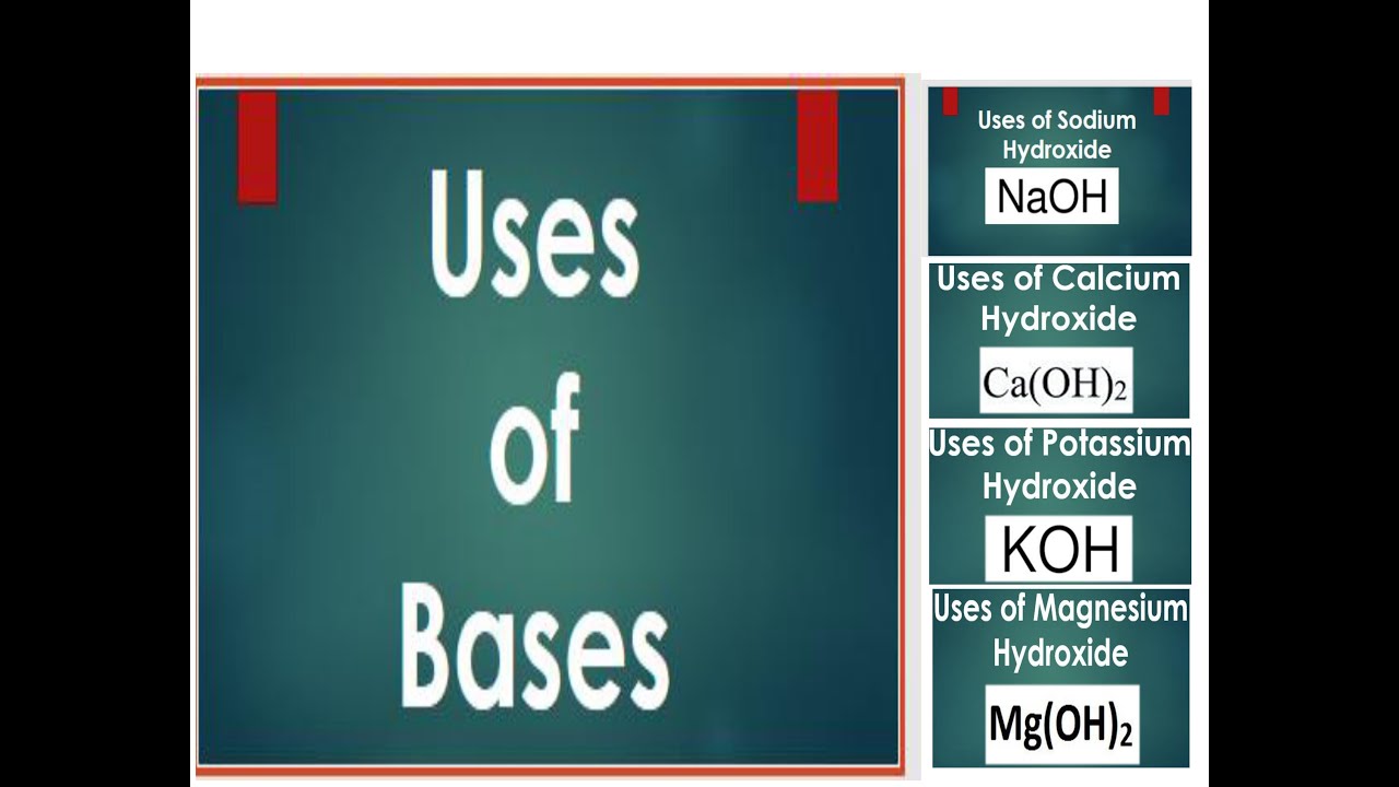 10th Class Chemistry, Uses of bases Chapter 10 Matric Class