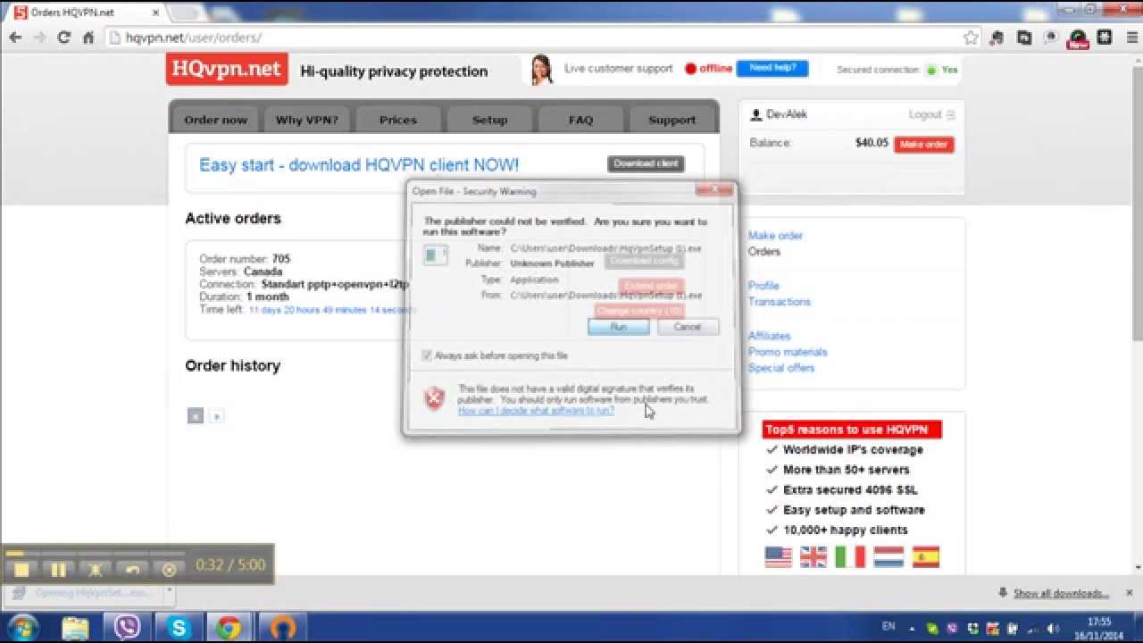 Windows VPN setup - Privacy protection service