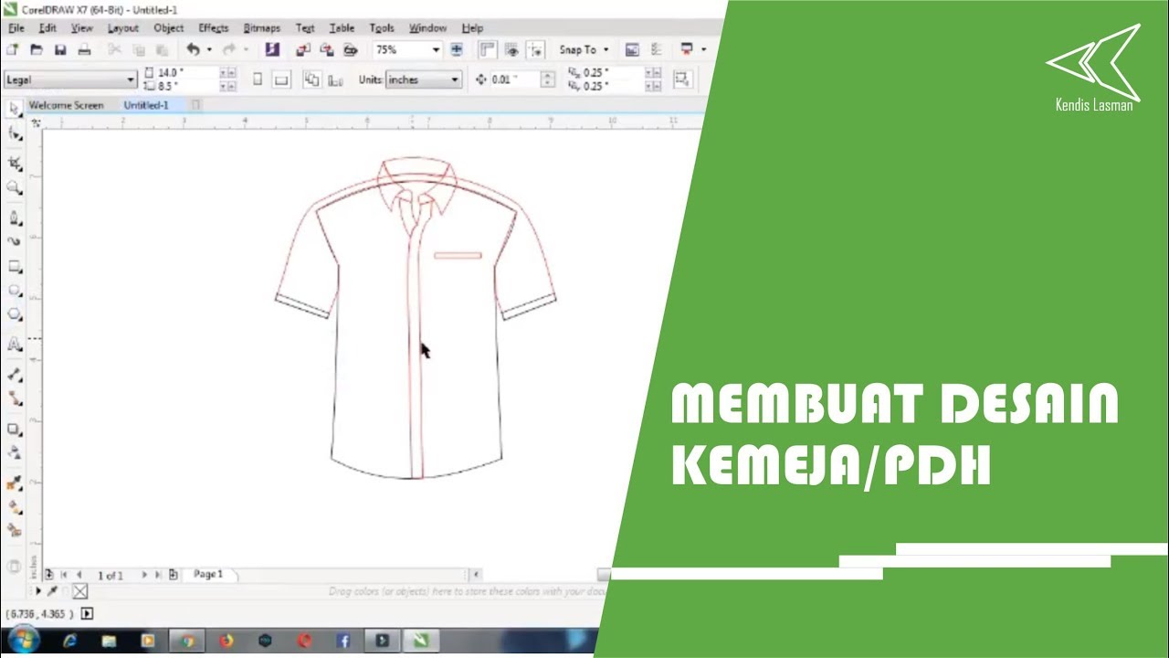  MEMBUAT  DESAIN  KEMEJA  MENGGUNAKAN CORELDRAW YouTube