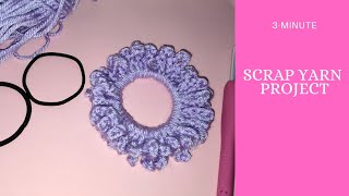 3- Minute One Round Crochet Hair Scrunchie