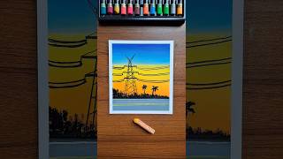 Easy Road Scenary Painting Oil Pastel