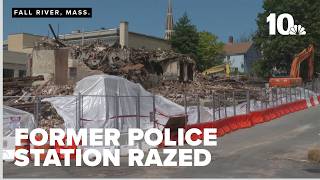 Demolition work continues on former Fall River police station