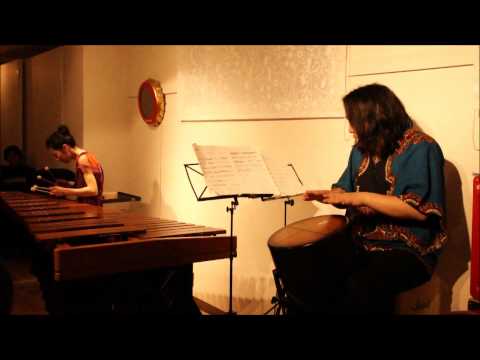 ♪　Ritsuko Matsumoto&Hiroshi Chu OKubo DUO / 松本律子（マリンバ）＆大久保宙（カホン）　"石ココロ"