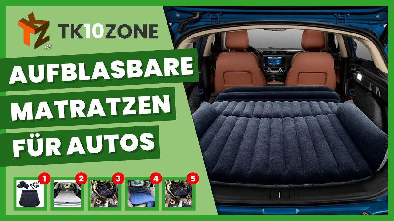 Lescars Auto Luftmatratze: Aufblasbares Bett für den Auto-Rücksitz