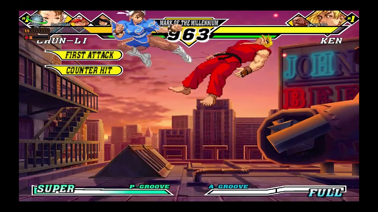 Mae77Chile vs gr1mgr1ln84 - CAPCOM vs SNK 2