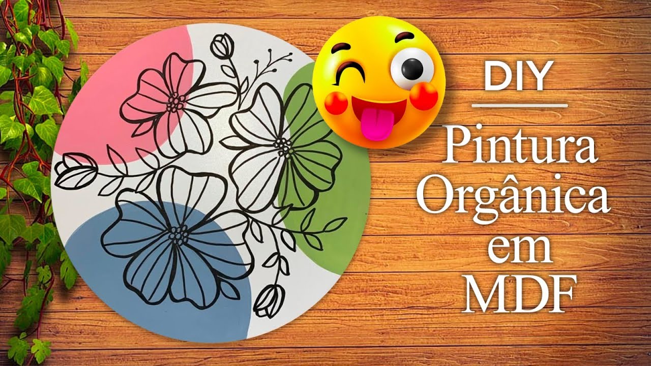 Como Fazer Pintura Orgânica no MDF - Fácil e Rápido Passo a Passo