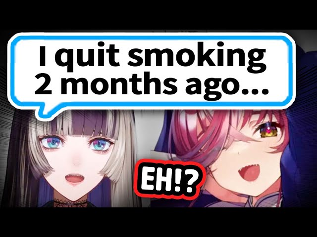 Raden Quit Smoking 2 Months Ago And Surprised Sister Marine and Father Fubuki【Hololive】 class=