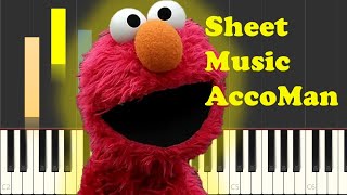 How To Play Elmos' Song Piano Sheet Music EASY