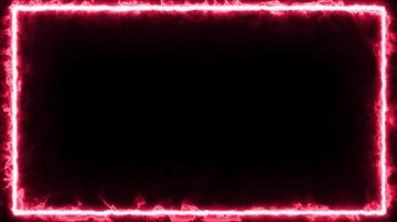 Neon Light Border Frame Template Video | Glowing Frame Black Screen