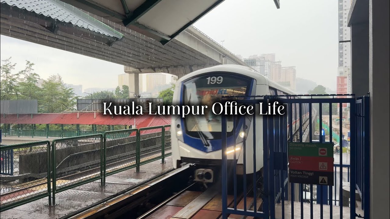 Indonesian in Kuala Lumpur Office Life | ASMR, Commute, Train, Food, Work