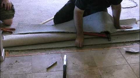 How to: Carpet to tile transition on a concrete floor