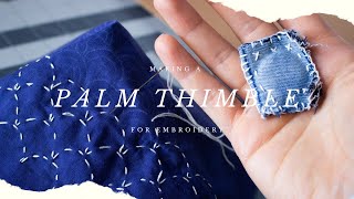 Making a palm thimble | @XiaoxiaoYarn inspired