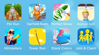 Pet Run,Garfield Rush,Perfect Slices,Rescue Cut,Hitmasters,Tower Run,Stack Colors,Join Clash 3D screenshot 1