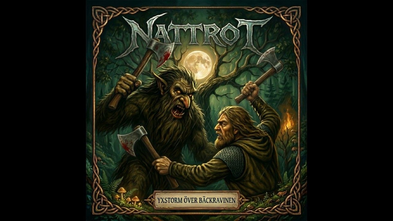 Nattrot - Yxstorm över Bäckravinen (Official Visualizer) | Trollish Humppa Metal | Black Folk Metal