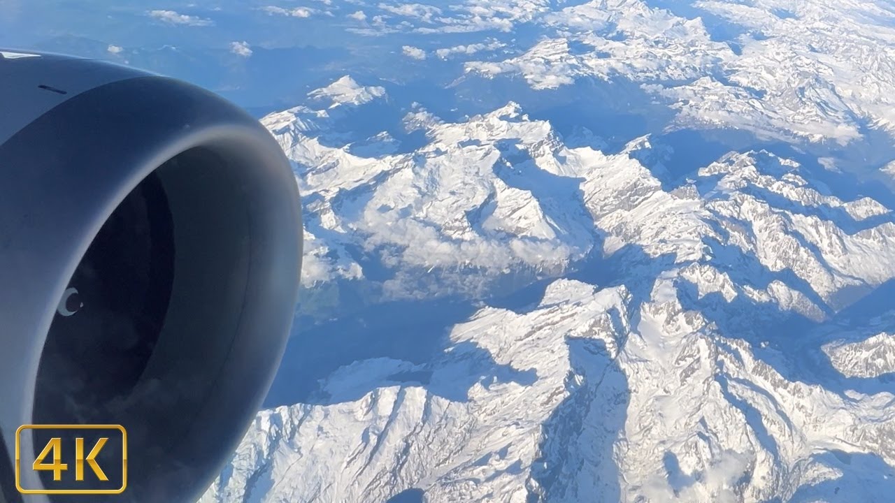 4K FLIGHT JOURNEY FROM LONDON STANSTED TO PALERMO