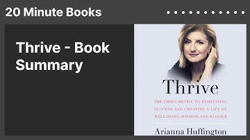Thrive - Book Summary