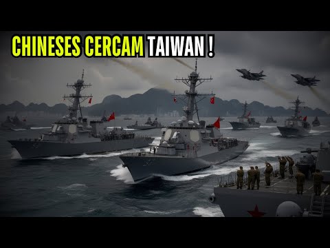 AGORA - MAIS DE 100 NAVIOS DE GUERRA CHINESES CERCAM TAIWAN