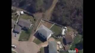 Slave Lake fire damage from Global 1 helicopter