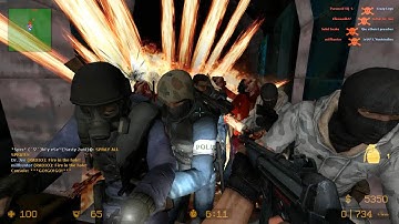 Counter Strike Source Zombie Escape mod online gameplay on Crash Bandicoot map