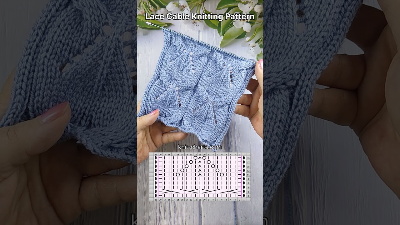 Lace Cable Knitting Pattern #lacecablepattern #knitwear