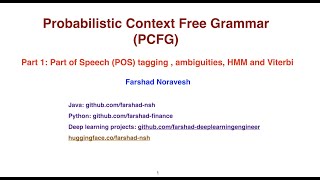 Part 1: POS tagging, ambiguities, HMM , Viterbi