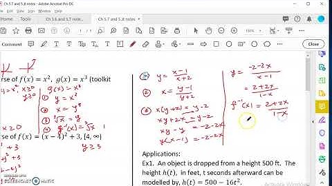 OpenStax College Algebra Ch 5.7 Inverse of Polynomial and Rational functions # 2