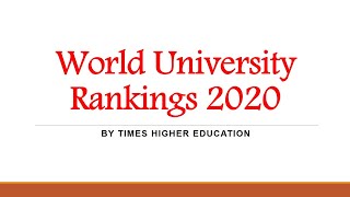 Top 50 world university rankings 2020 | times higher education (the)