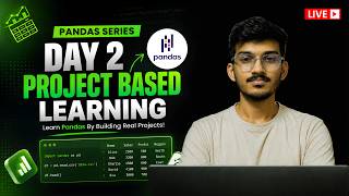 DAY 2 | BUILDING A PROJECT USING PURE PANDAS LIVE  (Live Coding) #coding #live