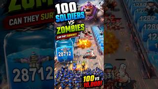 100 Soldiers vs Endless Zombies!🧟♀️🎮 #gaming #topwar #games