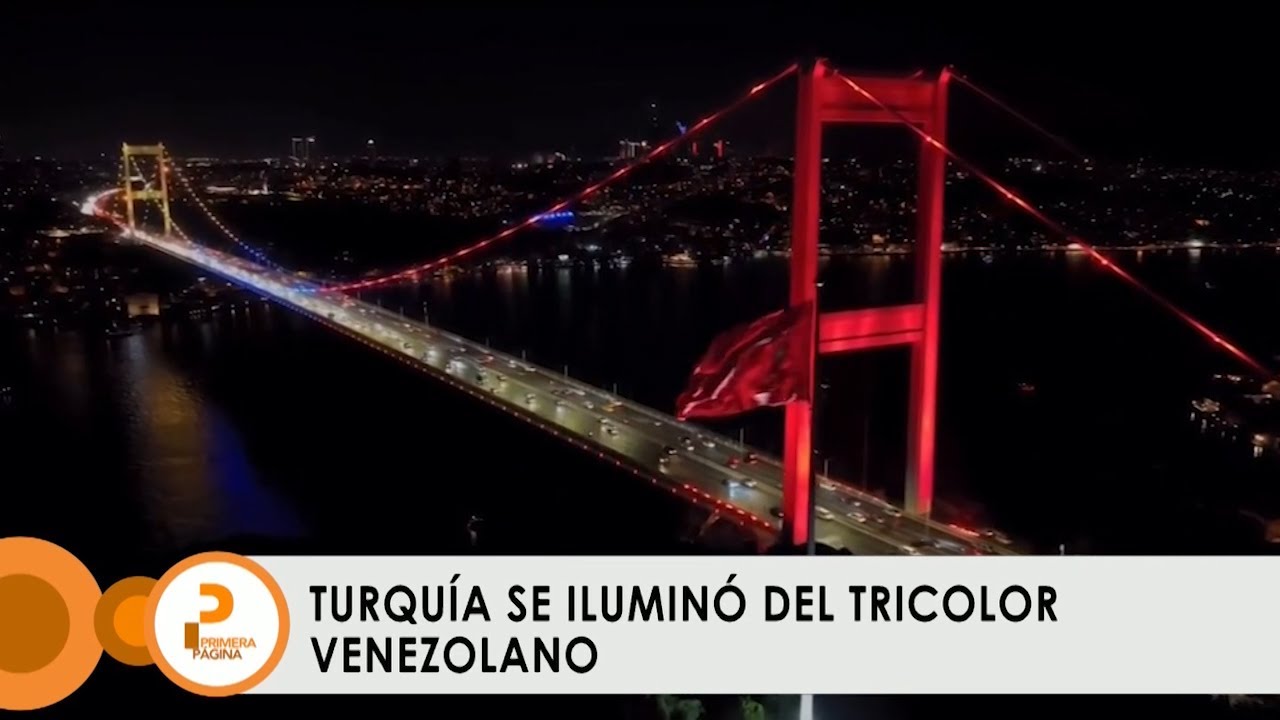 Turquía se iluminó de los colores de Venezuela por el 214° Aniversario de la Independencia