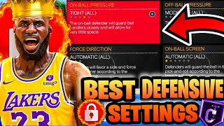 BEST OVERPOWERED DEFENSIVE SETTINGS NBA 2K24 MYTEAM STOP ANY OFFENSE!