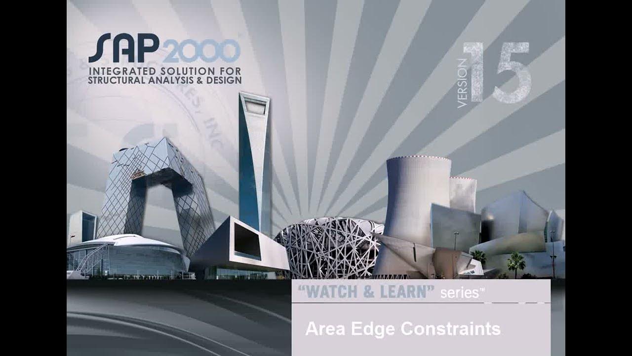 SAP2000 08 Area Edge Constraints YouTube
