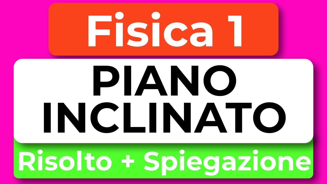 Esercizio Piano inclinato, Semplice risolto con L'ENERGIA. | Fisica 1