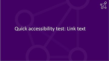 Quick accessibility test: Link text