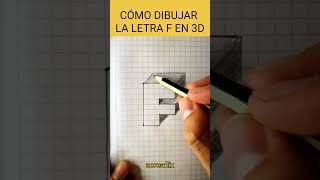 CÓMO HACER LA LETRA F EN 3D ABECEDARIO #shorts #draw #dibujo