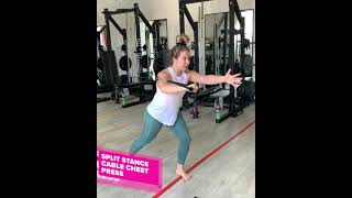 SPLIT STANCE CABLE CHEST PRESS