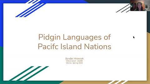 Pidgin Languages of Pacific Island Nations