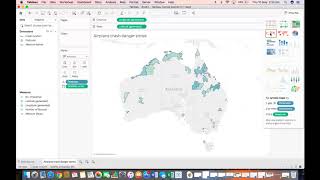 How to create a dotted map with tableau using postcodes